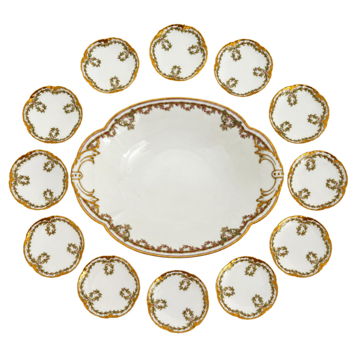 Antique Haviland Limoges Serving Bowl Set, Porcelain