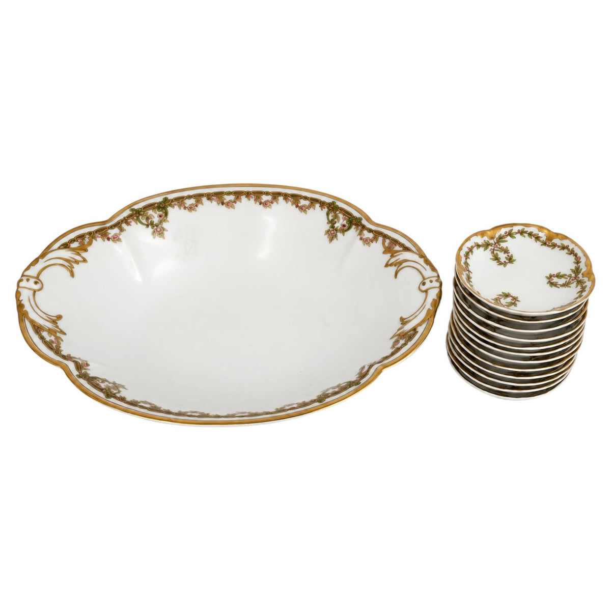 Antique Haviland Limoges Serving Bowl Set, Porcelain