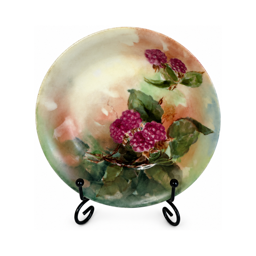 Set of Six Antique Hand-Painted Limoges Porcelain Berry Bowls, 1905