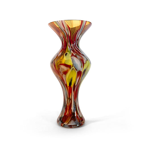 Multicolor Sculptural Glass Vase