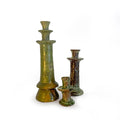 Green Ceramic Candlesticks