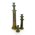 Green Ceramic Candlesticks