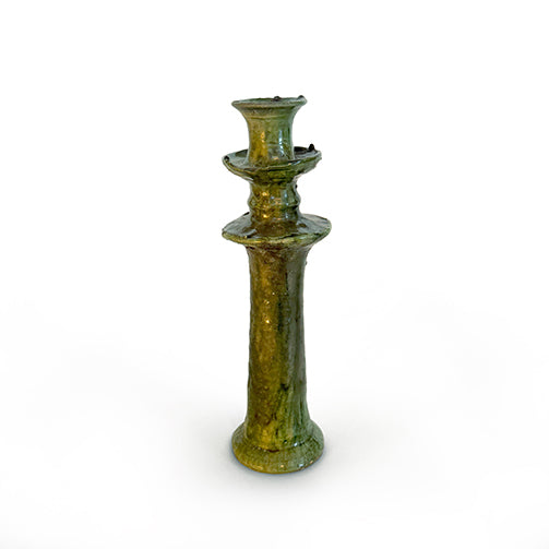 Green Ceramic Candlesticks