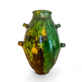 Green Ceramic Amphora with Side Spouts