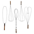 Antique Collection of Five Carpet Beaters, Wood and Wire, Circa 1900