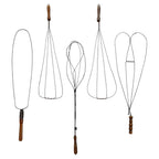 Antique Collection of Five Carpet Beaters, Wood and Wire, Circa 1900