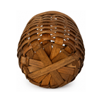 Pair of Antique Handwoven Shaker Baskets with Brass Details