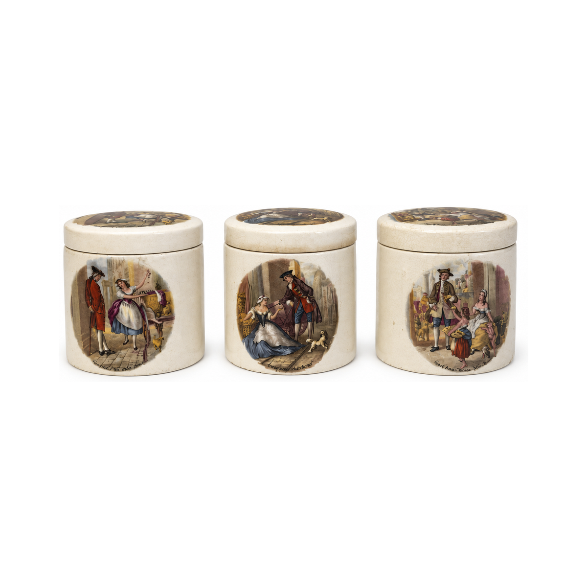 Frank Cooper Ltd. Vintage Pottery Jars Set, Cries of London, 1940