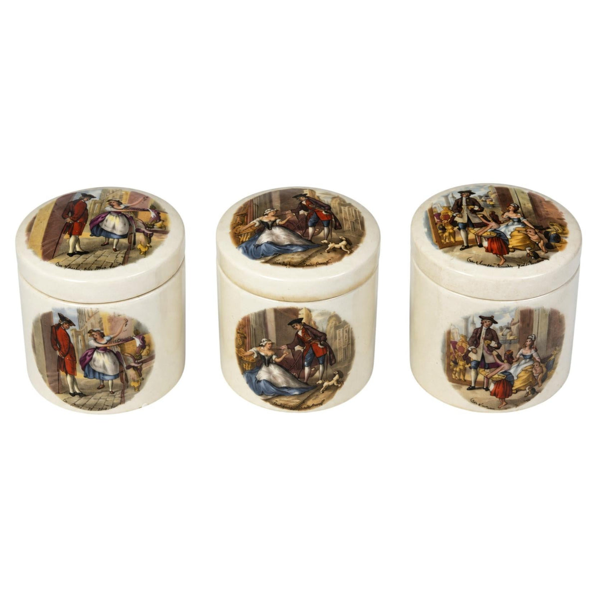 Frank Cooper Ltd. Vintage Pottery Jars Set, Cries of London, 1940