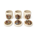 Frank Cooper Ltd. Vintage Pottery Jars Set, Cries of London, 1940