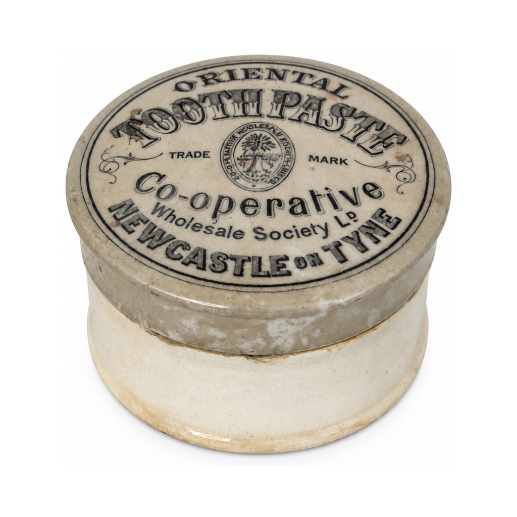 Set of Five Antique Advertising Containers, English & French, circa 1900