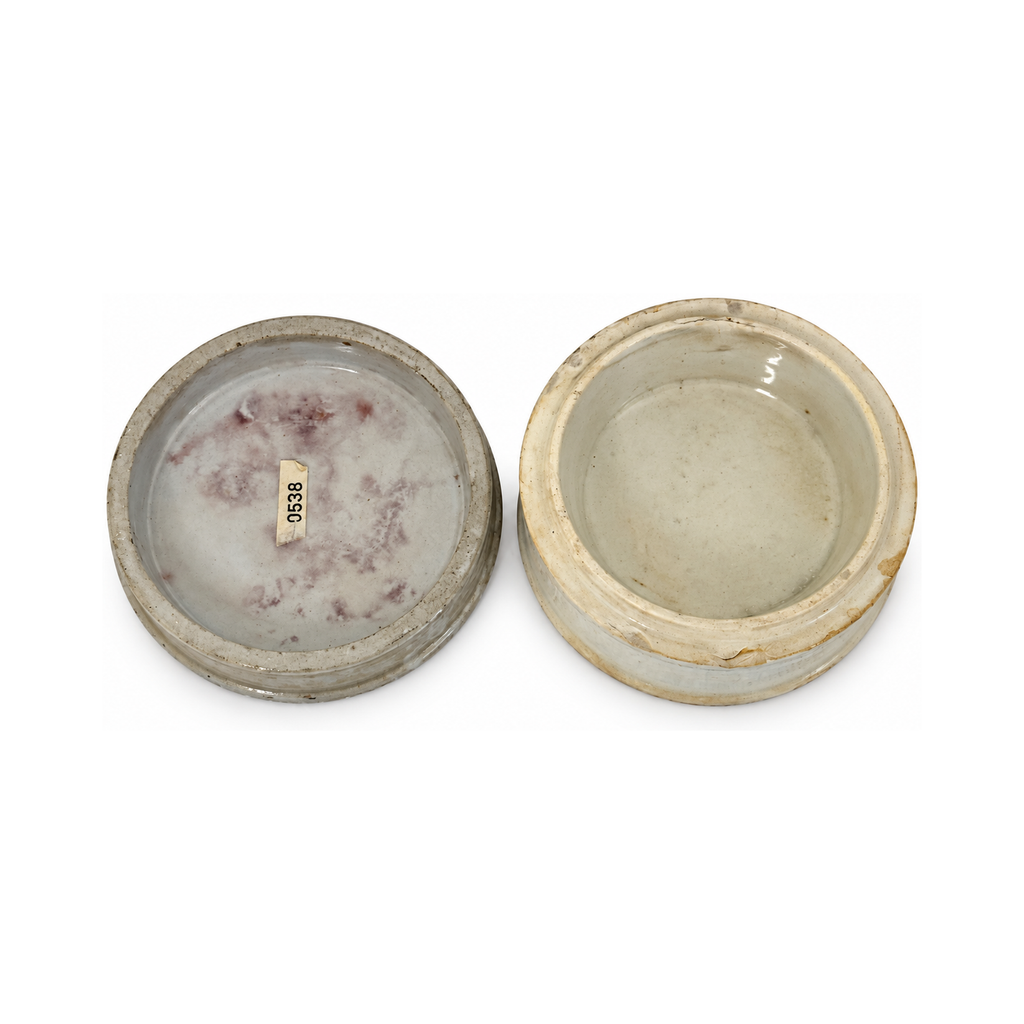 Set of Five Antique Advertising Containers, English & French, circa 1900
