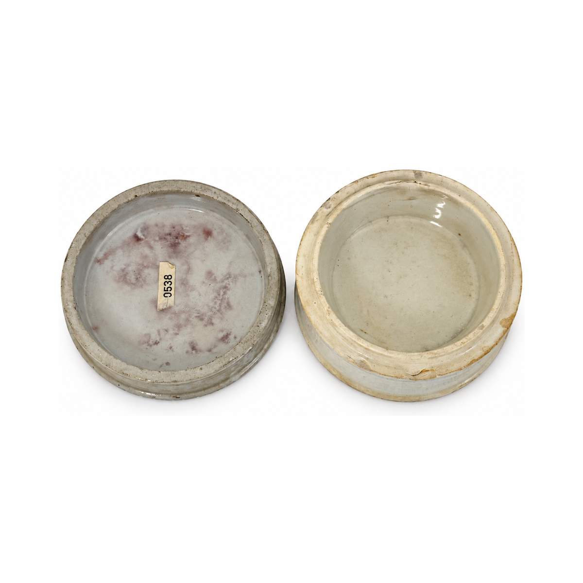 Set of Five Antique Advertising Containers, English & French, circa 1900