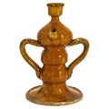 Antique Glazed Ceramic Oil Lamp from Southern Italy, 1880
