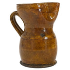 Antique Terracotta Jug, Hand-Thrown, Glazed, Southern Italy, 1880