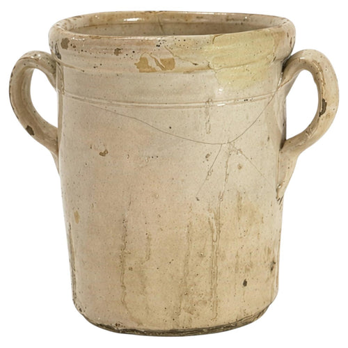 Antique 19th Century Puglian Glazed Terracotta Storage Vessel, Italy