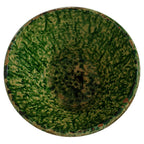Antique Terracotta Passata Bowl, Green Splatter Glaze, Puglia, 1880
