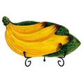 Vintage Italian Hand-Painted Ceramic Banana Serving Dish