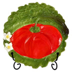 Royal Bayreuth Trompe-l’Oeil Porcelain Plate, 1900 - Tomato & Cabbage