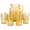 Federal Glass Madrid Yellow Depression Glass Beverage Set, circa 1935