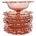 Hocking Glass Old Colony Pink Depression Glass Dessert Service, 1935