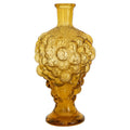 Vintage Italian Empoli Amber Hobnail Glass Vase, Mid-Century 1960