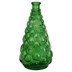 Empoli Green Bubble Glass Vase, Italy, Mid-Century Modern
