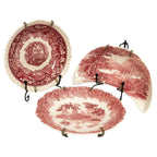 Mason’s Stratford Ironstone Wall Plates Set of 3, Red Transferware
