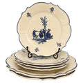 Niderviller Porcelain Tableware Set, Blue Délices, 1970s