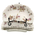 Haviland Limoges Rose Floral Scalloped Porcelain Dishes Set of Four