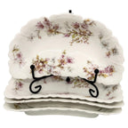 Haviland Limoges Rose Floral Scalloped Porcelain Dishes Set of Four
