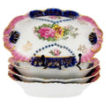 Set of Four IPF Germany Porcelain Oval Dishes, Cobalt Blue & Gold