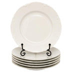 Haviland Limoges Ranson Set of 6 Antique White Porcelain Dinner Plates