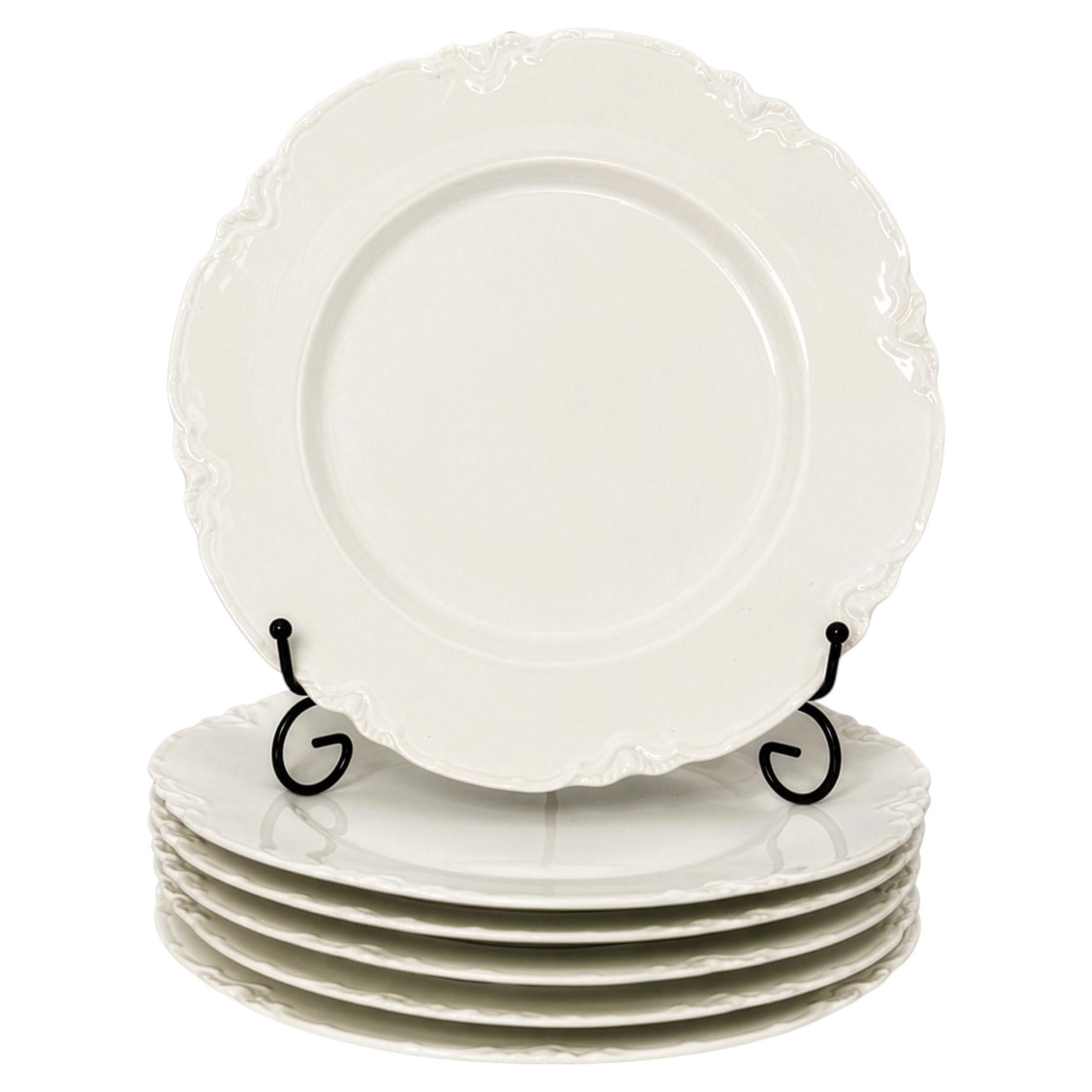 Haviland Limoges Ranson White Porcelain Bread and Butter Plates Set
