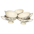 Johann Haviland Rhineland Footed Tea Cups Set of Six, Bavaria
