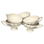 Johann Haviland Rhineland Footed Tea Cups Set of Six, Bavaria