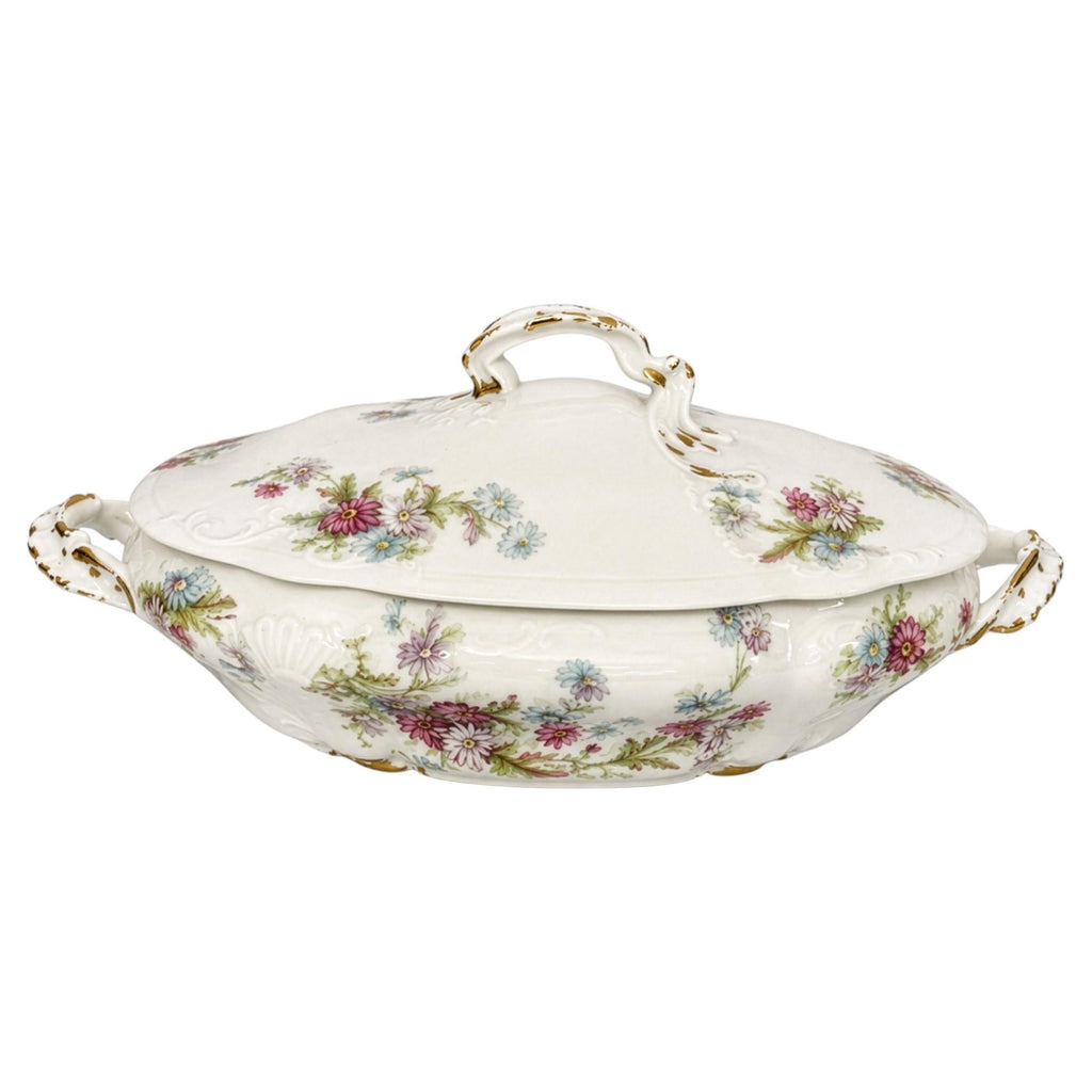 Haviland Limoges Floral Covered Serving Dish, Porcelain, France, 1930