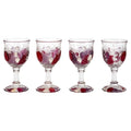 Set of Four Vintage Westmoreland Della Robbia Ruby Flashed Goblets