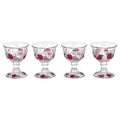 Vintage Westmoreland Della Robbia Sherbet Cups Set, Ruby Glass, 1960