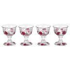 Vintage Westmoreland Della Robbia Sherbet Cups Set, Ruby Glass, 1960