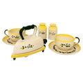 Brock of California Vintage 1950s Yellow Farmhouse Table Set, 7 Pieces