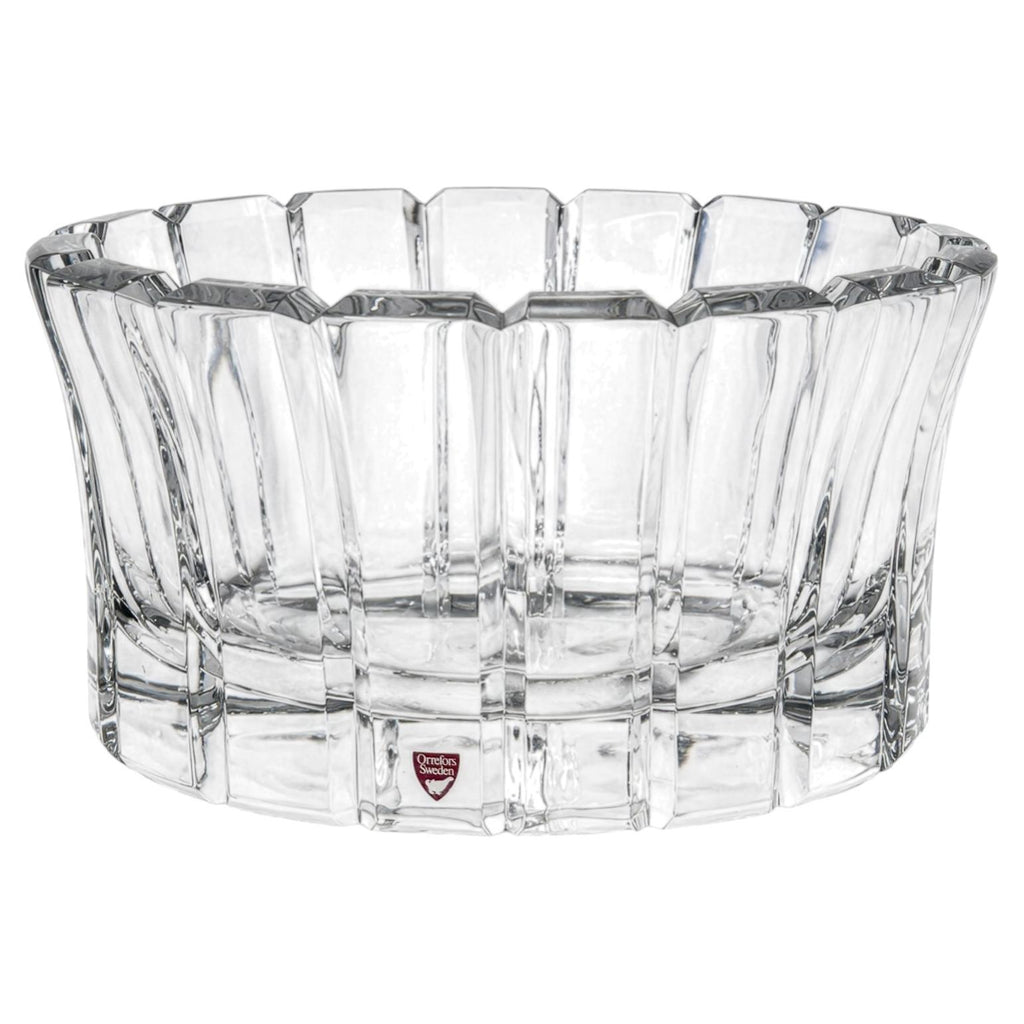 Vintage Orrefors Crystal Bowl, Scalloped Design, Sweden, 1970s