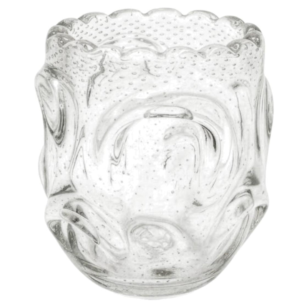 Mid-Century Vintage Scandinavian Art Crystal Vase, Sculptural Design
