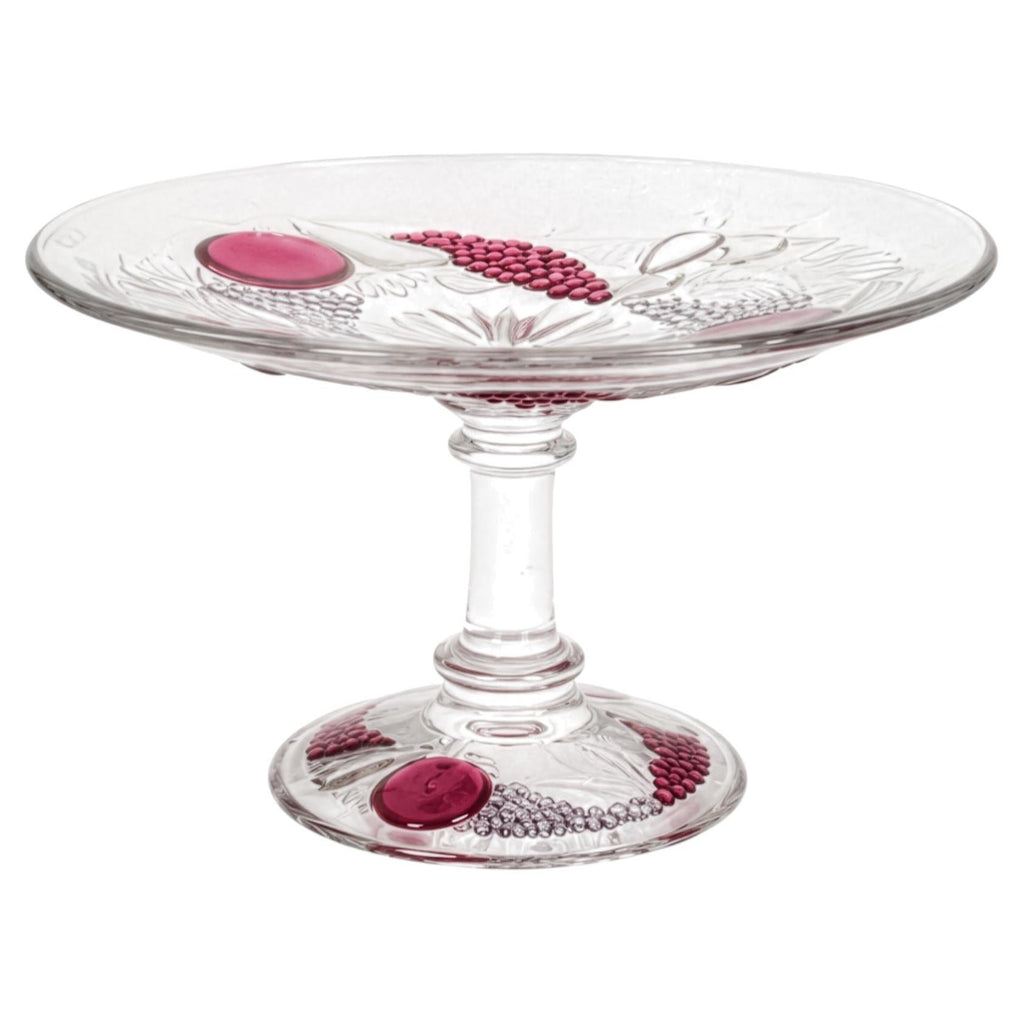 Vintage Westmoreland Della Robbia Ruby Flashed Glass Compote