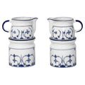 Set of Two Vintage German Blue and White Ceramic Butter Warmers