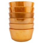 Mid-Century Fire King Peach Lustre Custard Cups Set of Six — image 2
