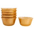Fire King Peach Lustre Scalloped Custard Cups, Set of Six, Mid-Century Modern