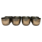 Vintage Set of Eight Pewter Jefferson Cups