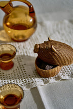 Vintage Chinese Wicker Pig and Bird Baskets, Rattan, Handwoven, 1970s — image 20