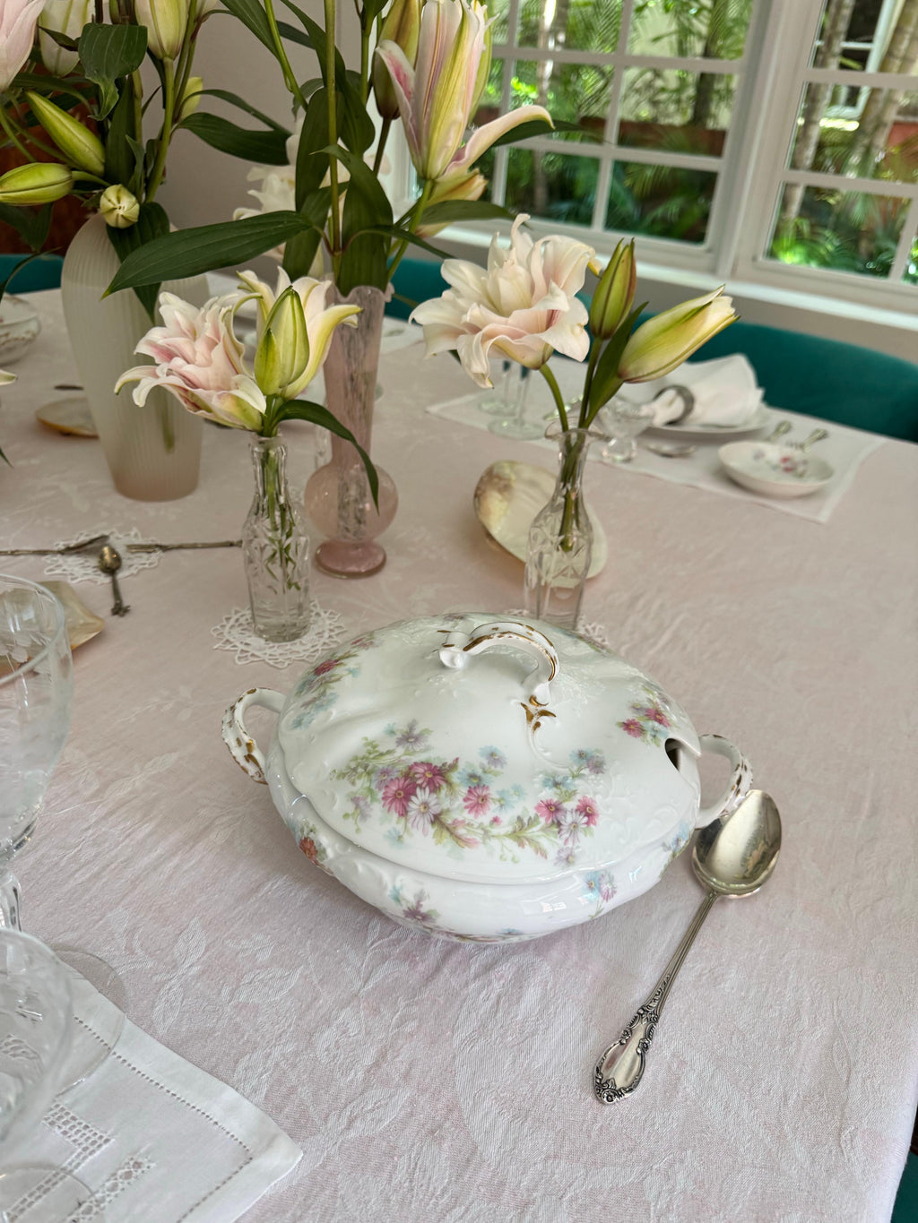 Haviland Limoges Floral Porcelain Covered Serving Dish, France — image 3